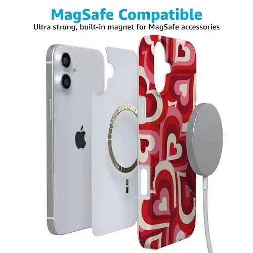 Casely iPhone 16 Case | Love Song Remix | Ombre Hearts | Compatible with MagSafe | Classic Ultra Slim Design - 4