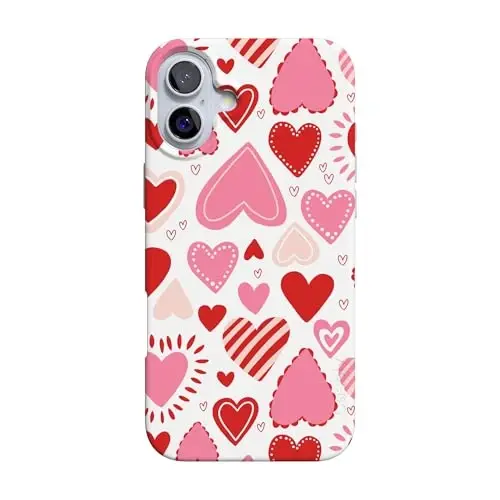 Casely iPhone 16 Case | Love Struck | Heart Stickers | Compatible with MagSafe | Classic Ultra Slim Design 