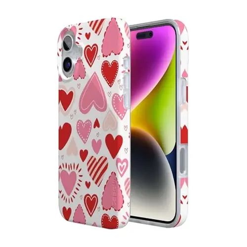 Casely iPhone 16 Case | Love Struck | Heart Stickers | Compatible with MagSafe | Classic Ultra Slim Design - 2