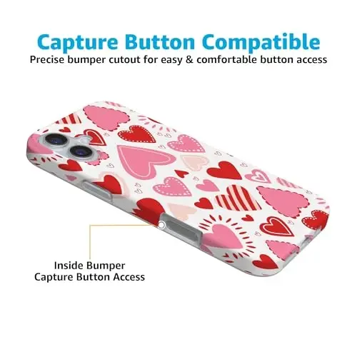 Casely iPhone 16 Case | Love Struck | Heart Stickers | Compatible with MagSafe | Classic Ultra Slim Design - 5