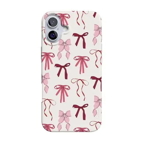 Casely iPhone 16 Case | Lover Girlie | Pink Bows | Compatible with MagSafe | Classic Ultra Slim Design - 1