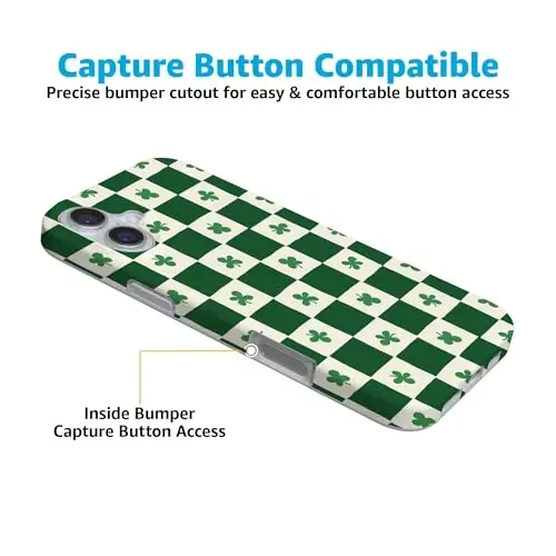 Casely iPhone 16 Case | Lucky You | Shamrock | Compatible with MagSafe | Classic Ultra Slim Design - 5