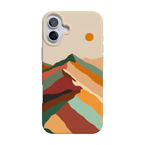 Casely iPhone 16 Case | Magic Mountain | Colorblock | Compatible with MagSafe | Classic Ultra Slim Design 