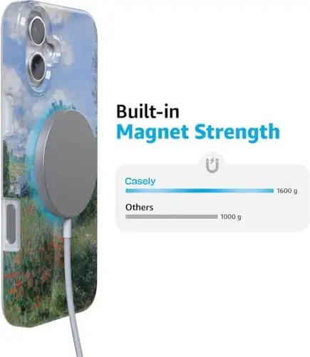 Casely iPhone 16 Case | Monet's View | Limited Edition | Classic Ultra Slim Case Design | MagSafe bilan mos - 6