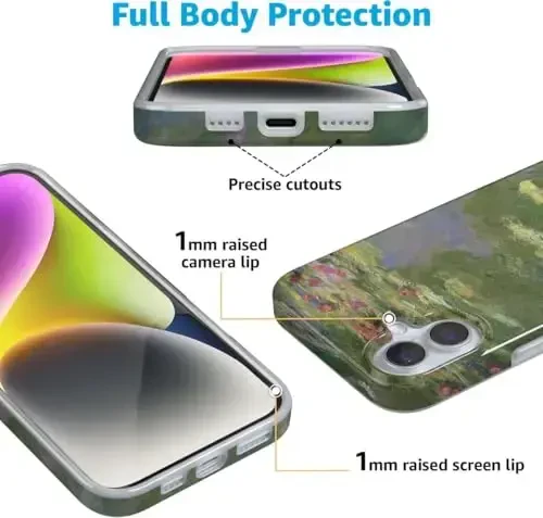 Casely iPhone 16 Case | Monet’s Water Lilies | Limited Edition Phone Case | Classic Ultra-Slim Design | Compatible with MagSafe - 5