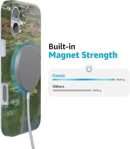 Casely iPhone 16 Case | Monet’s Water Lilies | Limited Edition Phone Case | Classic Ultra-Slim Design | Compatible with MagSafe - 6