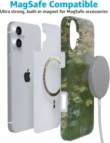 Casely iPhone 16 Case | Monet’s Water Lilies | Limited Edition Phone Case | Classic Ultra-Slim Design | Compatible with MagSafe - 7