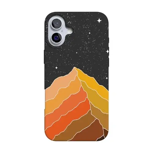 Casely iPhone 16 Case | Night Skies | Mountain Starlight | Compatible with MagSafe | Classic Ultra Slim Design 