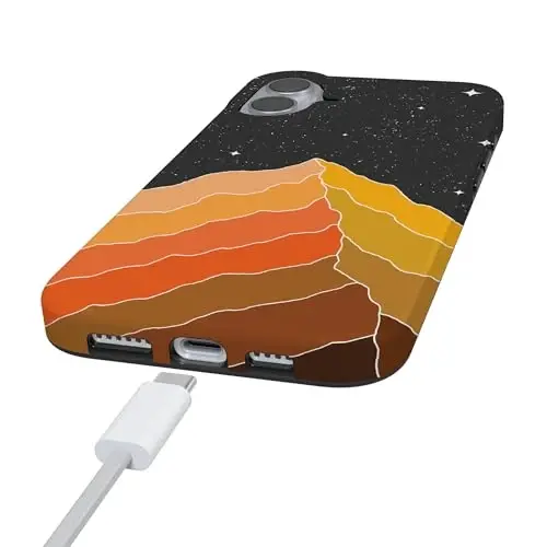 Casely iPhone 16 Case | Night Skies | Mountain Starlight | Compatible with MagSafe | Classic Ultra Slim Design - 5