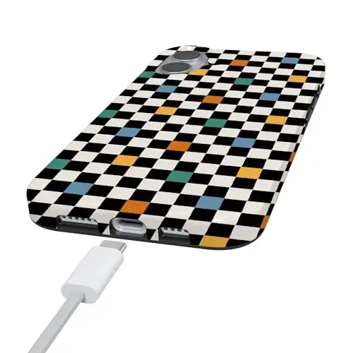 Casely iPhone 16 Case | Old Skool | Retro Checkerboard | Compatible with MagSafe | Classic Ultra Slim Design - 5