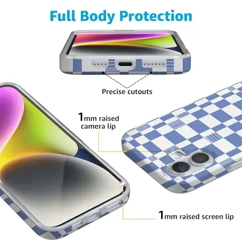 Casely iPhone 16 Case | Reality Check | Periwinkle | Compatible with MagSafe | Classic Ultra Slim Design - CASELY (1)