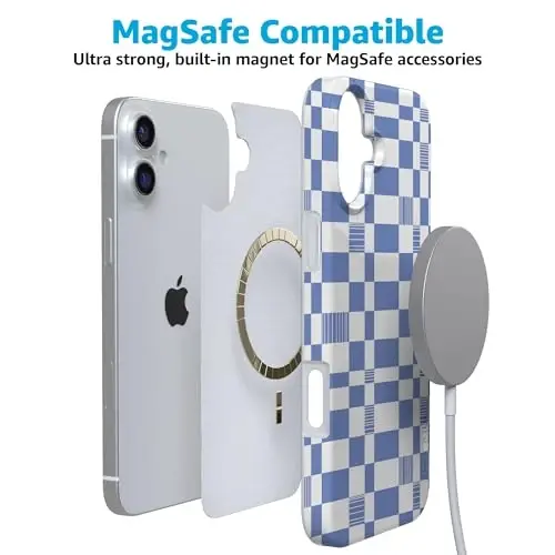 Casely iPhone 16 Case | Reality Check | Periwinkle | Compatible with MagSafe | Classic Ultra Slim Design - 4