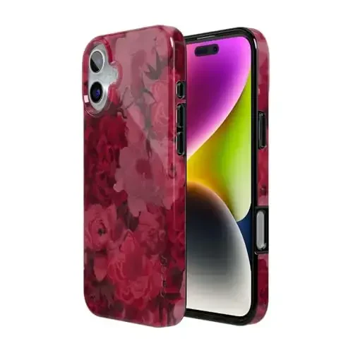 Casely iPhone 16 Case | Romance Novel | Moody Floral | Compatible with MagSafe | Classic Ultra-Slim Case - 6