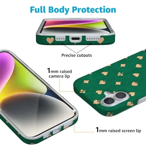Casely iPhone 16 Case | Royal Flush | French Deck | Compatible with MagSafe | Classic Ultra Slim Design - CASELY (1)