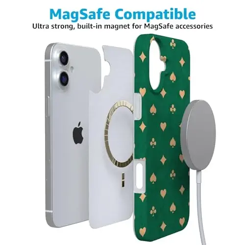 Casely iPhone 16 Case | Royal Flush | French Deck | Compatible with MagSafe | Classic Ultra Slim Design - 4