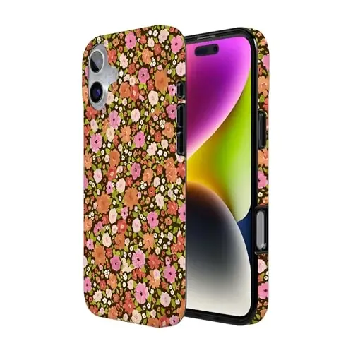 Casely iPhone 16 Case | Rustic Roses | Boho Bouquet | Compatible with MagSafe | Classic Ultra Slim Design - CASELY (1)