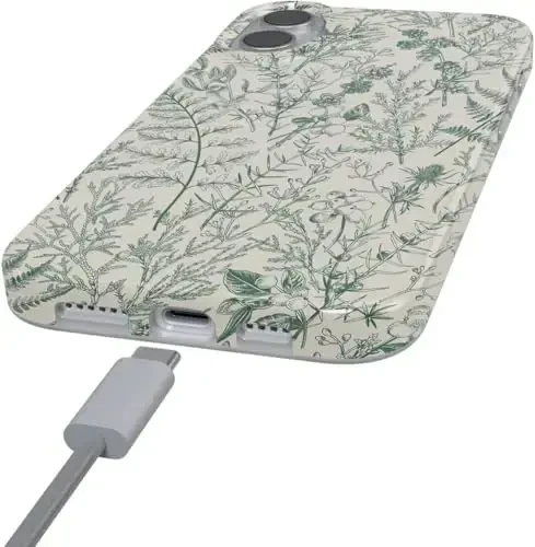 Casely iPhone 16 Case | Sage Garden | Green Floral | Classic Ultra Slim Case Design | Compatible with MagSafe - 2