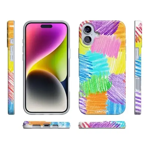Casely iPhone 16 Case | Scribble Me that | Crayola Rainbow Pencil | Compatible with MagSafe | Classic Ultra Thin Design - 5