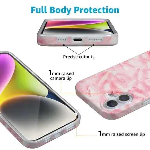 Casely iPhone 16 Case | Sealed with a Kiss | Pink Lipstick | Compatible with MagSafe | Classic Ultra Slim Design - 3
