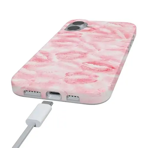 Casely iPhone 16 Case | Sealed with a Kiss | Pink Lipstick | Compatible with MagSafe | Classic Ultra Slim Design - 6