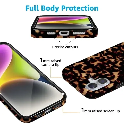 Casely iPhone 16 Case | Shell Shocked | Tortoise Print | Compatible with MagSafe | Classic Ultra Slim Design - 2