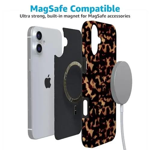 Casely iPhone 16 Case | Shell Shocked | Tortoise Print | Compatible with MagSafe | Classic Ultra Slim Design - 4