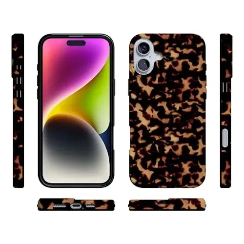 Casely iPhone 16 Case | Shell Shocked | Tortoise Print | Compatible with MagSafe | Classic Ultra Slim Design - 6