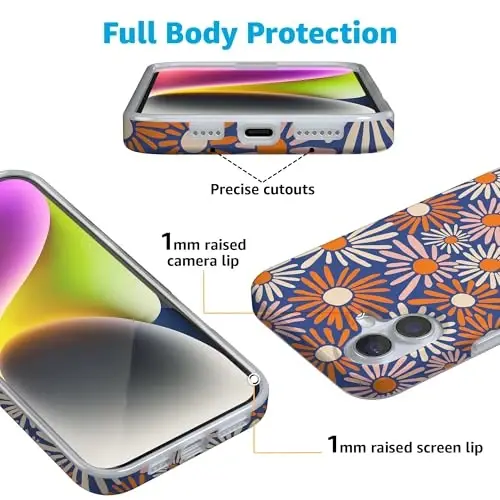 Casely iPhone 16 Case | Spring Forward | Daisy Floral | Compatible with MagSafe | Classic Ultra Slim Design - CASELY (1)