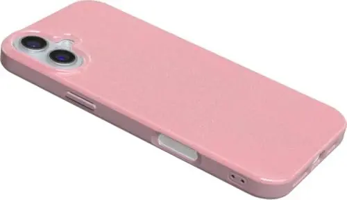Casely iPhone 16 Case | Sunkissed | Pink Pastel Shimmer Glitter | Classic Ultra-Slim Design | Compatible with MagSafe - CASELY (1)