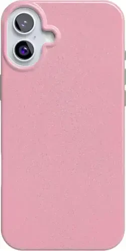 Casely iPhone 16 Case | Sunkissed | Pink Pastel Shimmer Glitter | Classic Ultra-Slim Design | Compatible with MagSafe 