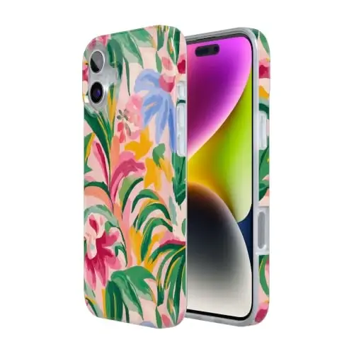 Casely iPhone 16 Case | Sunshine Jungle | Poolside Print | Compatible with MagSafe | Classic Ultra Thin Design - 2