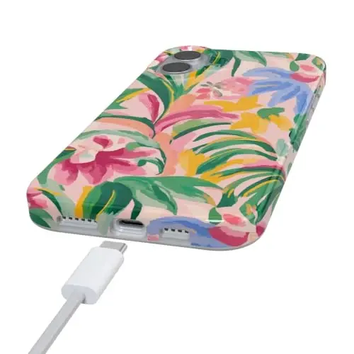Casely iPhone 16 Case | Sunshine Jungle | Poolside Print | Compatible with MagSafe | Classic Ultra Thin Design - 6