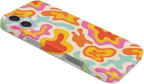 Casely iPhone 16 Case | Tropical Color Splash | Abstract Retro | Classic Ultra Slim Case Design | Compatible with MagSafe - 4