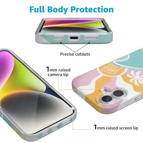 Casely iPhone 16 Case | Tropical Dreams | Pura Vida | Compatible with MagSafe | Classic Ultra Slim Design - 3