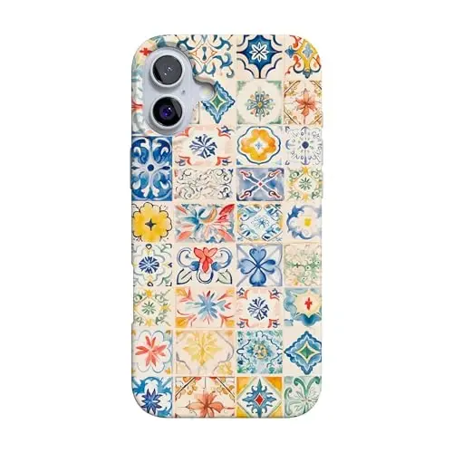 Casely iPhone 16 Case | Tuscan Tiles | Dolce Vita | Compatible with MagSafe | Classic Ultra Slim Design 
