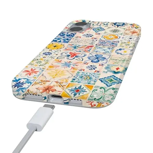 Casely iPhone 16 Case | Tuscan Tiles | Dolce Vita | Compatible with MagSafe | Classic Ultra Slim Design - 5