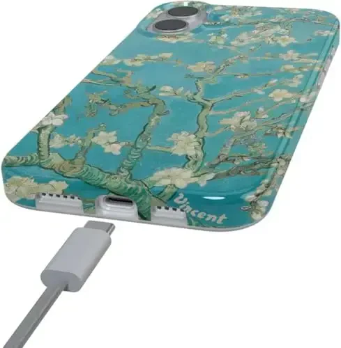 Casely iPhone 16 Case | Van Gogh | Almond Blossom Floral | Classic Ultra Slim Case Design | MagSafe bilan mos - MODAZONE (1)