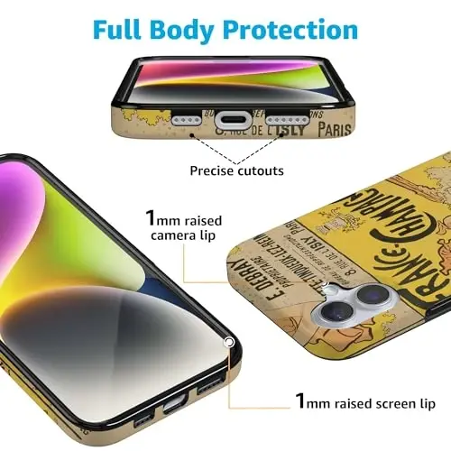 Casely iPhone 16 Case | Van Gogh | French Bubbly | Compatible with MagSafe | Classic Ultra Slim Design - 3