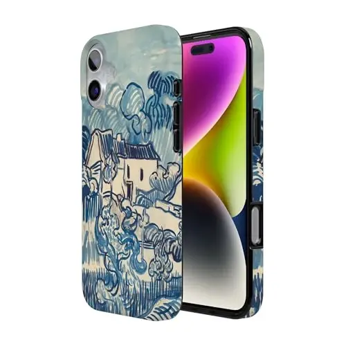 Casely iPhone 16 Case | Van Gogh | Landscape with Houses | Compatible with MagSafe | Classic Ultra Slim Design - 2