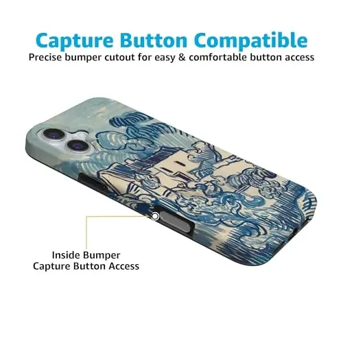 Casely iPhone 16 Case | Van Gogh | Landscape with Houses | Compatible with MagSafe | Classic Ultra Slim Design - 5