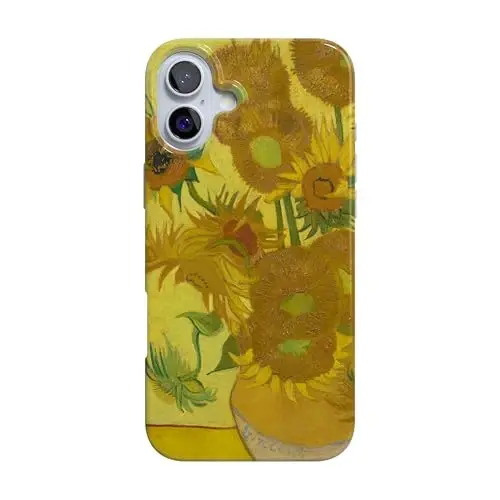 Casely iPhone 16 Case | Van Gogh | Sunflowers Floral | Compatible with MagSafe | Classic Ultra Slim Design 