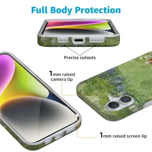 Casely iPhone 16 Case | Van Gogh | Vincent's Admired Garden | Compatible with MagSafe | Classic Ultra Slim Design - 3