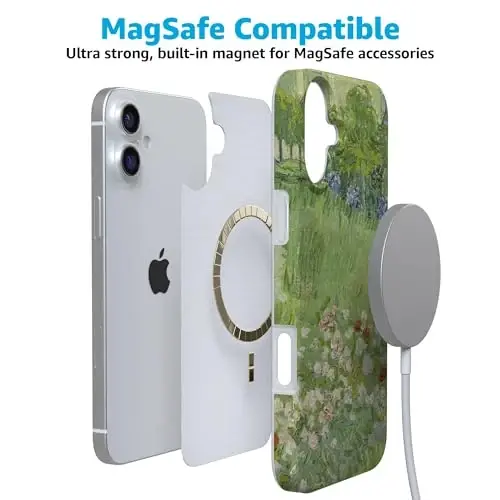 Casely iPhone 16 Case | Van Gogh | Vincent's Admired Garden | Compatible with MagSafe | Classic Ultra Slim Design - 4
