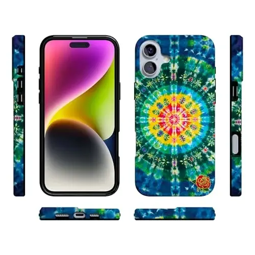Casely iPhone 16 Case | Veneta Tapestry | Grateful Dead Tie Dye | Classic Ultra Slim Design - 6