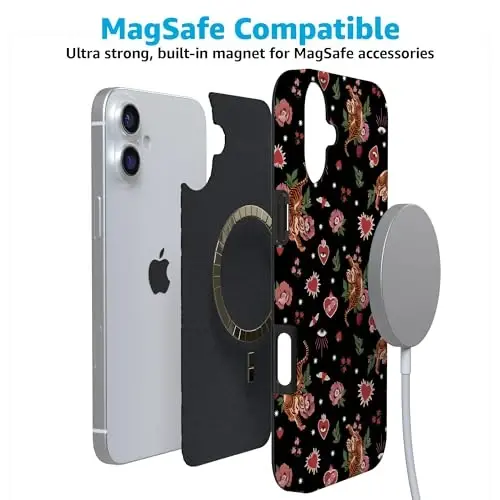 Casely iPhone 16 Case | Wild at Heart | Tiger | Compatible with MagSafe | Classic Ultra Slim Design - 4