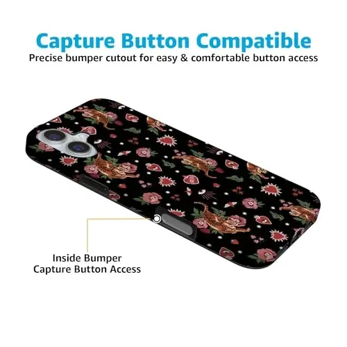 Casely iPhone 16 Case | Wild at Heart | Tiger | Compatible with MagSafe | Classic Ultra Slim Design - 5