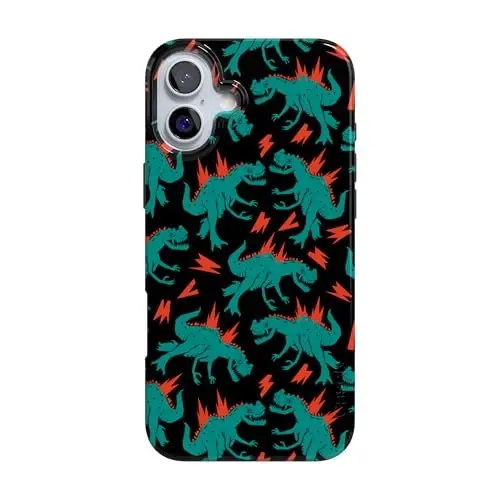 Casely iPhone 16 Case | You're Dino-mite | Green Dinosaur | Compatible with MagSafe | Classic Ultra Thin Design - 1