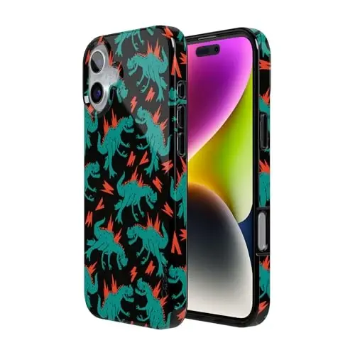 Casely iPhone 16 Case | You're Dino-mite | Green Dinosaur | Compatible with MagSafe | Classic Ultra Thin Design - 2