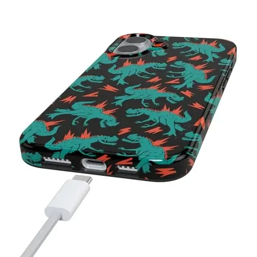 Casely iPhone 16 Case | You're Dino-mite | Green Dinosaur | Compatible with MagSafe | Classic Ultra Thin Design - 6