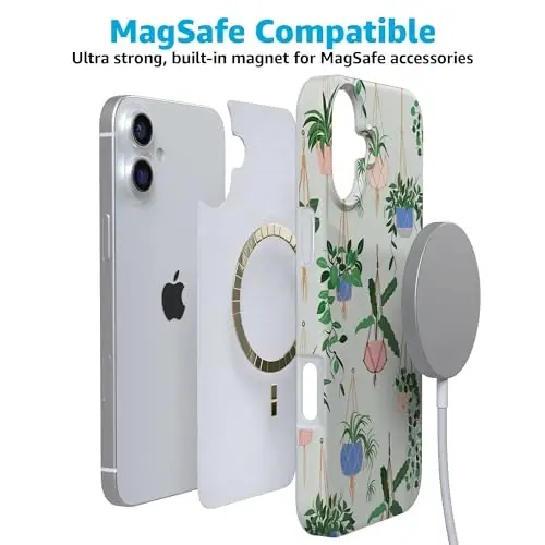 Casely iPhone 16 Ğıläfi | Hanging Around | Gülli Tuvaklar | MagSafe Bilan Mos | Klassik Ultra Yupqa Dizayn - 4